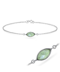 Prehnite Silver Bracelet BRS-388